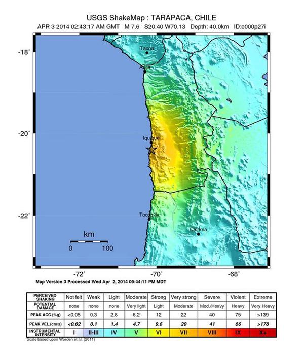 Cile, nuova forte scossa magnitudo 7.6: allarme tsunami rientrato. Sei le vittime 