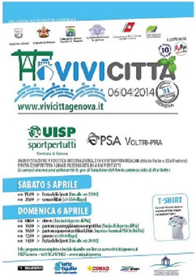 Domani l'edizione 2014 di Vivicittà, gli ultimi dettagli