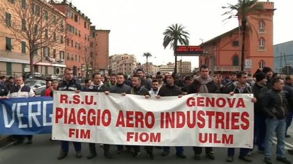 Chiusura Piaggio Aero a Genova, domani sciopero e corteo in città