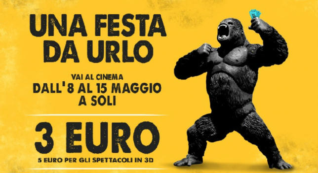 Biglietti a 3 euro per la festa del cinema