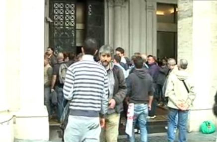 Corteo dei lavoratori di Piaggio Aero: 