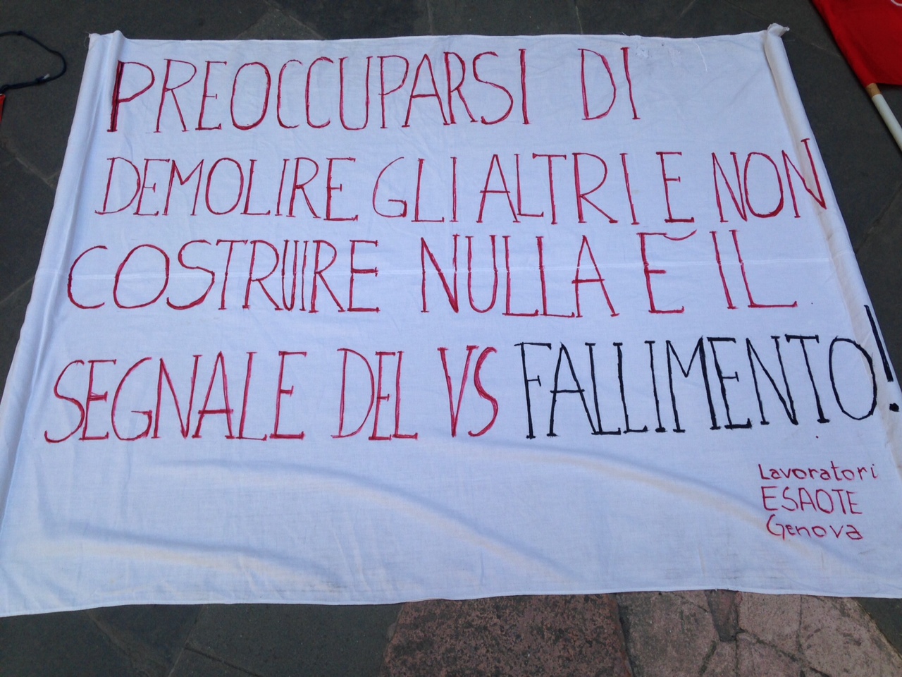 Lavoratori Esaote a Tursi: oltre un'ora di incontro con la giunta