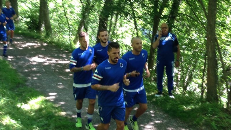 La Sampdoria va di...corsa nei boschi di Bardonecchia