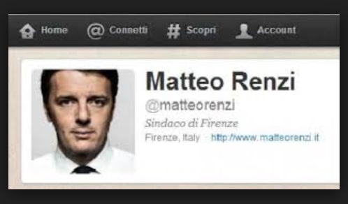  Renzi su twitter: 