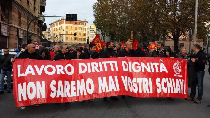 Sciopero generale Cgil a Genova, quattro cortei a Genova