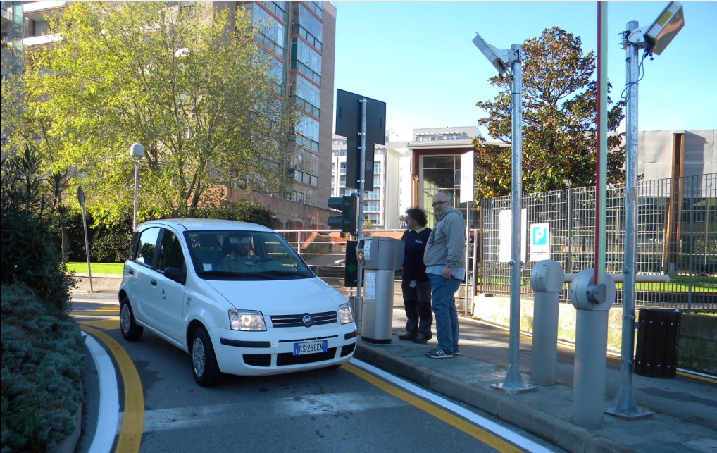 Servizio Telepass nel parcheggio di Via Piave a Savona