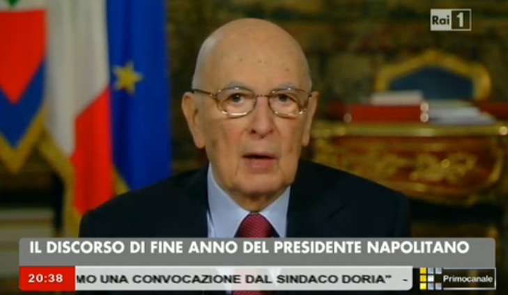 Napolitano, ultimo discorso da presidente della Repubblica