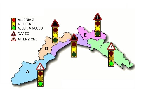 Protezione civile, in Liguria allerta 1 per neve 