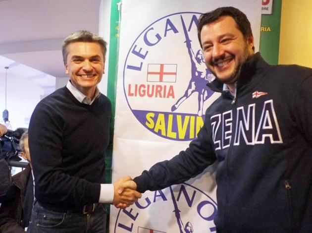 Salvini a Genova per presentare la candidatura di Rixi alla presidenza della Regione Liguria