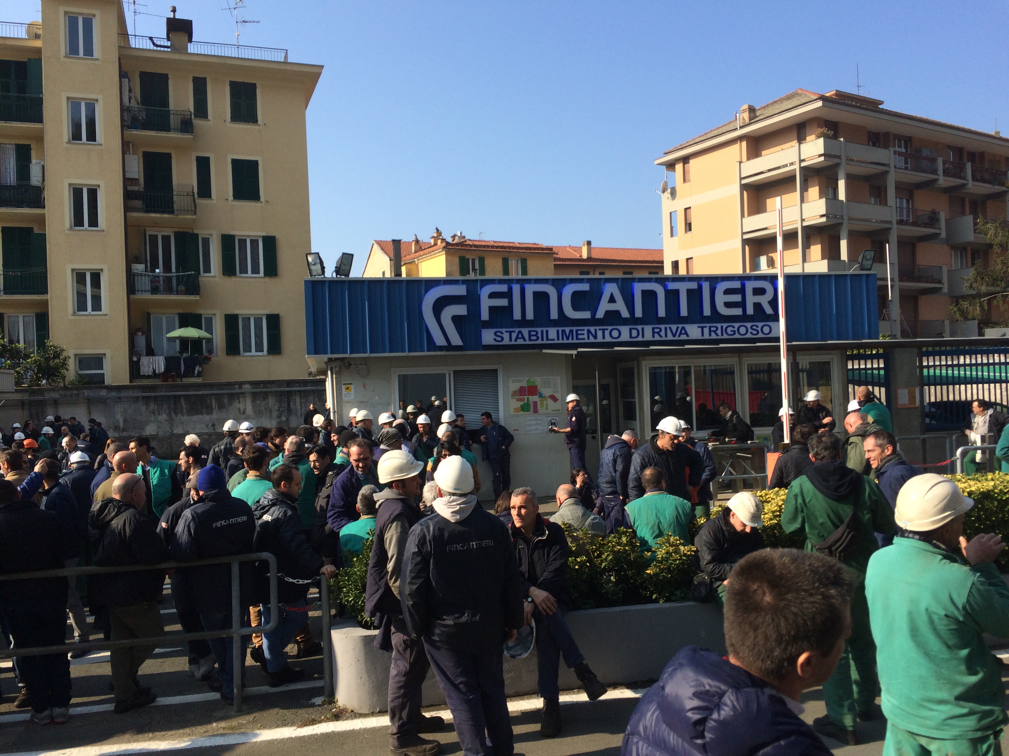 Fincantieri, sciopero dei lavoratori di Riva Trigoso