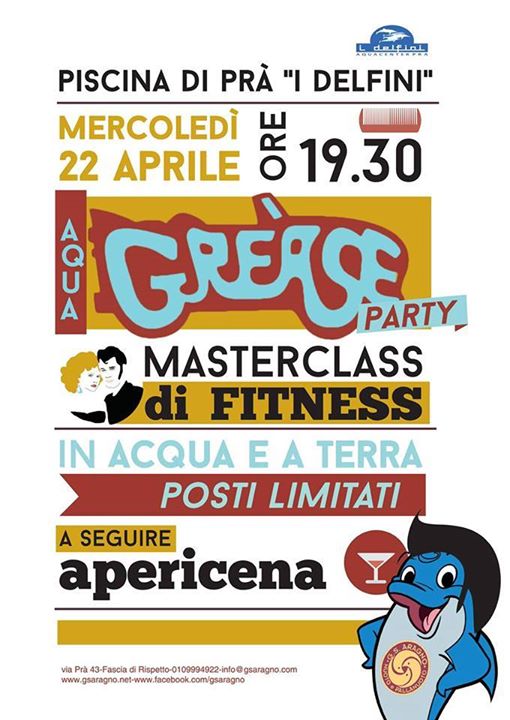 All’Acquacenter I Delfini di Genova Prà appuntamento con Grease Party 