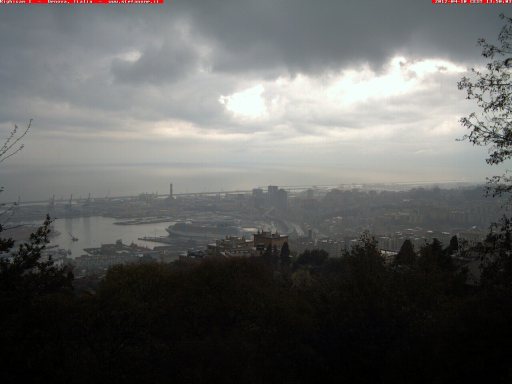 Cielo grigio ma poca pioggia sulla Liguria