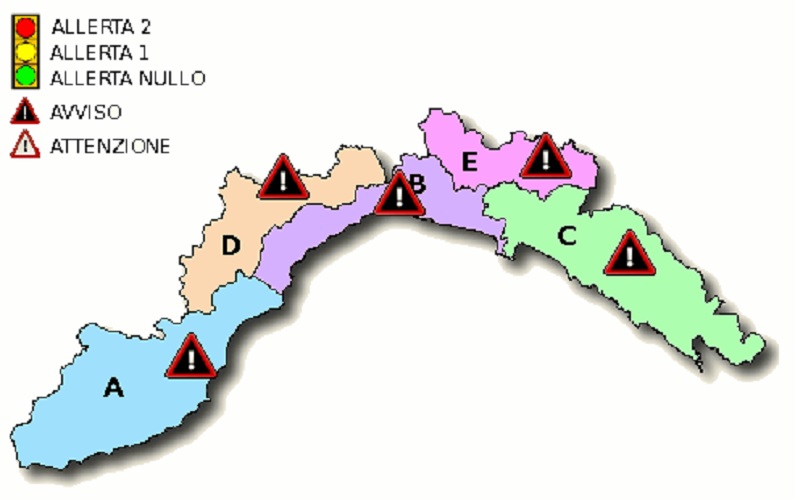 Da domenica avviso Arpal per possibili temporali forti