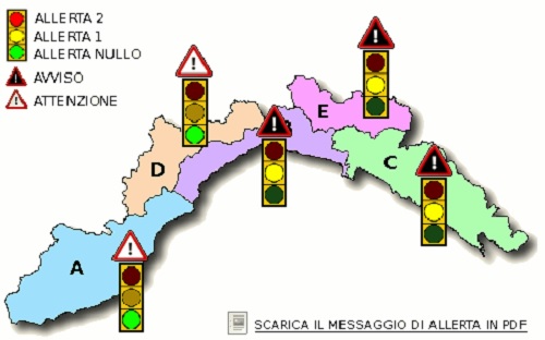 Allerta 1 su Genova, Valtrebbia e Levante: scuole aperte nel capoluogo