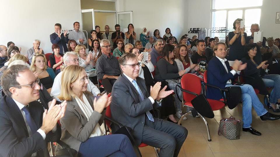 Scajola e Cavo presenti alla cerimonia di consegna delle borse di studio nella Scuola edile di Imperia