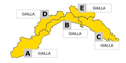 Maltempo, Allerta Gialla dalla mezzanotte di oggi alle 15 di sabato 5 marzo