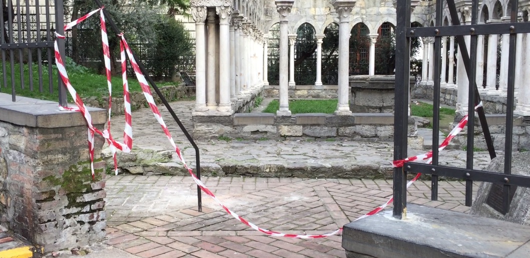 Casa di Colombo, primi lavori per la sicurezza del chiostro 