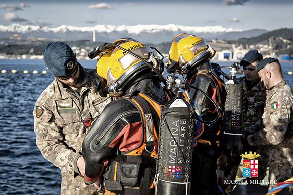 Fatti brillare 40 proiettili trovati in mare a Savona 