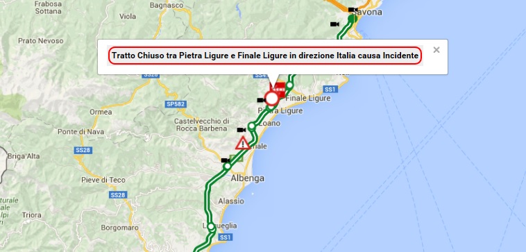 A10, tir perde gasolio: uscita obbligatoria a Pietra Ligure in direzione Genova 