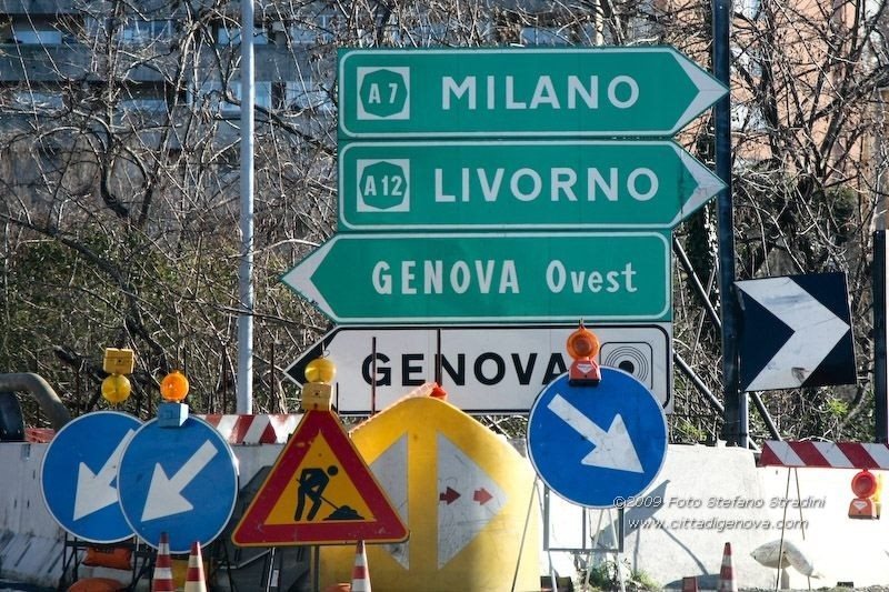 A12 Genova-Sestri Levante: giovedì notte chiuso il bivio per l'A7