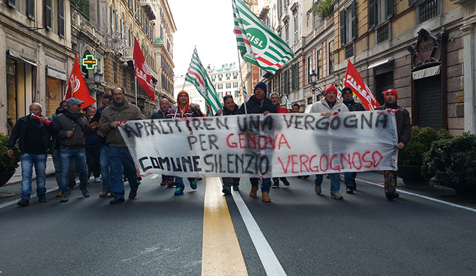 Appalti Iren, lavoratori contro il bando: protesta dei sindacati a Molassana