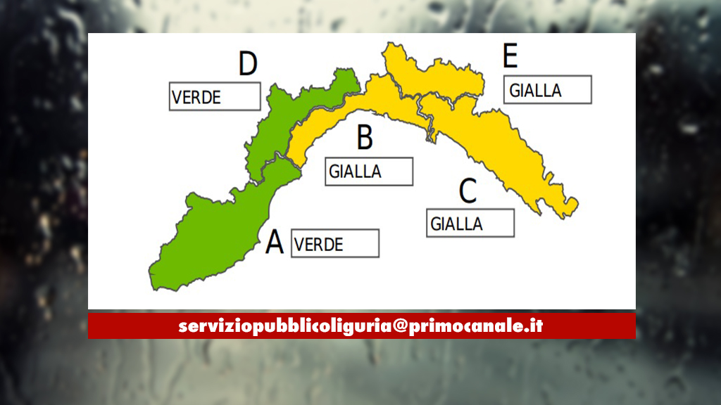 Pioggia e temporali, alle 6 è scattata l'allerta gialla su centro-levante e valli genovesi