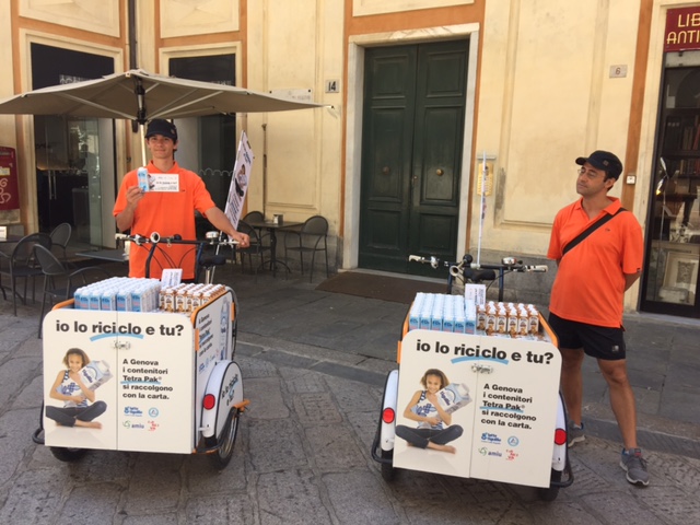 Campagna di Amiu per il riciclo del tetrapak: 