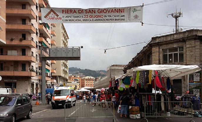 Tutto pronto in via Canevari a Marassi per la Festa di San Giovanni 