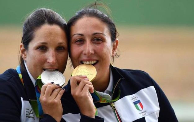 Rio, Doppietta azzurra nel tiro a volo Bacosi d'oro e Cainero d'argento