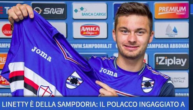 Sampdoria, la sorpresa Linetty: 