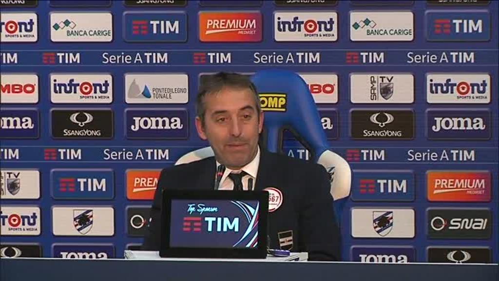 Sampdoria, Giampaolo festeggia nel post derby: 