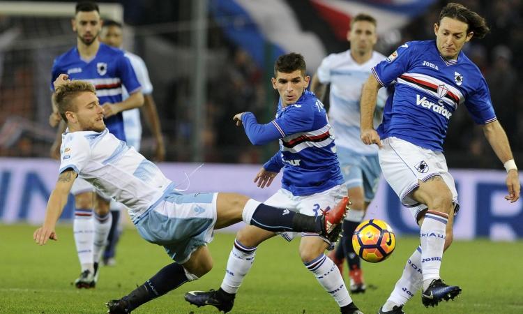 La Sampdoria va ko con la Lazio: 2-1, interrotto il filotto a Marassi