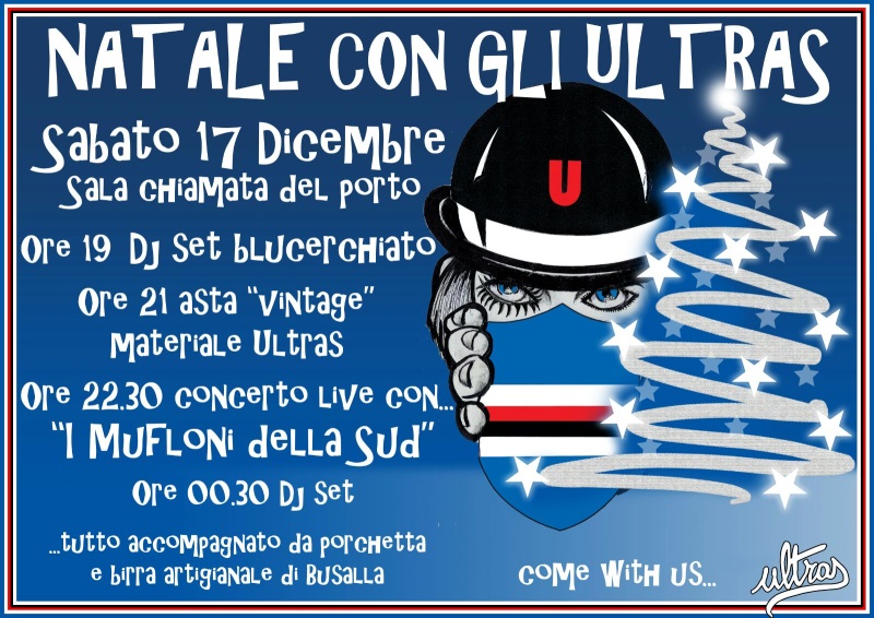 Samp, sabato alla Sala Chiamata del Porto la festa di Natale degli Ultras Tito Cucchiaroni