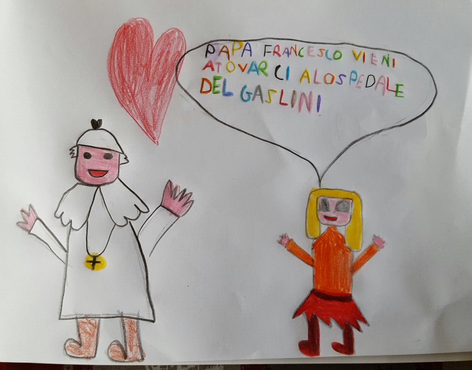 Il presidente del Gaslini porta i disegni dei bimbi a Papa Francesco