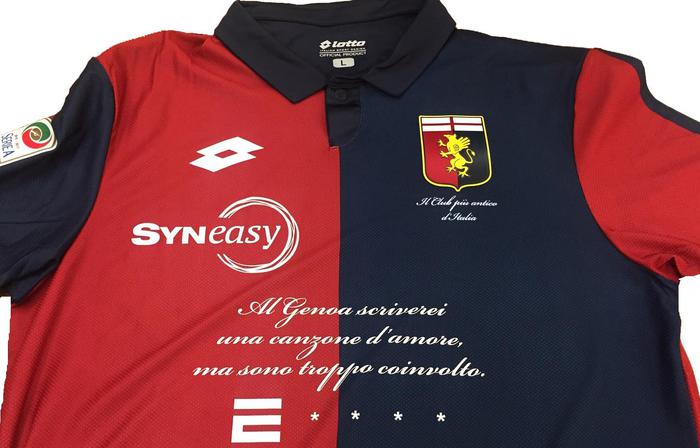 Genoa, una frase di De André per il nuovo sponsor