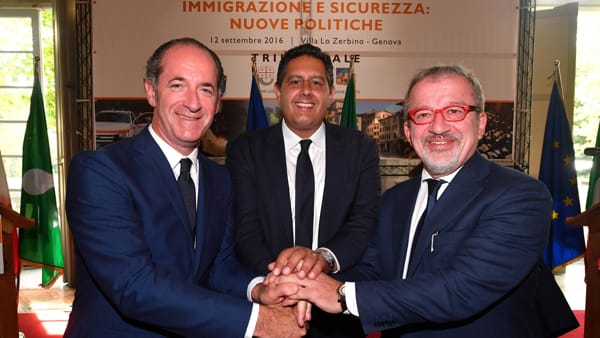 Trilaterale Toti-Maroni-Zaia a Roma: 