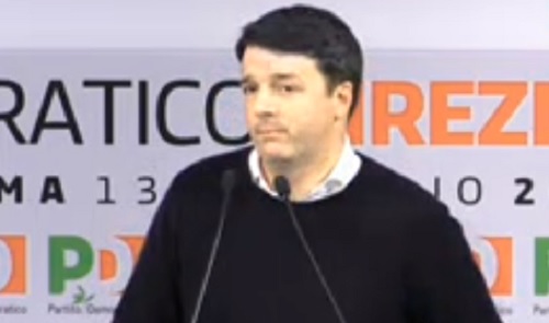 Renzi parla alla direzione del Pd: 