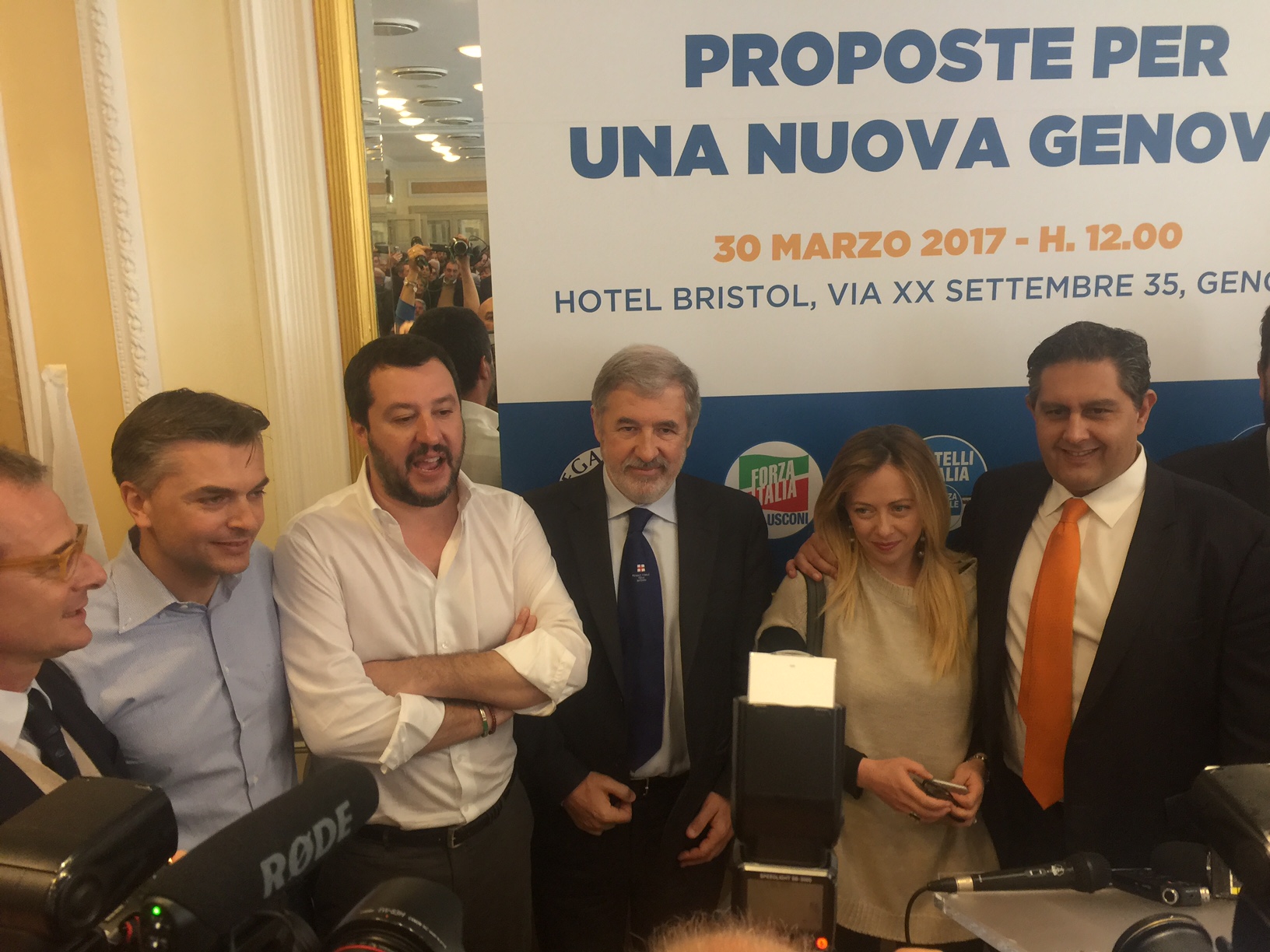 Salvini, Meloni e Toti lanciano Bucci: 