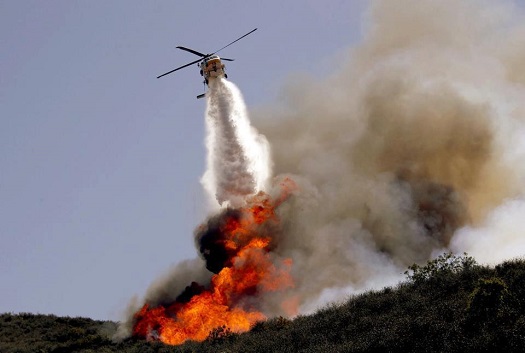 Incendi, la Regione dichiara lo stato di grave pericolosità