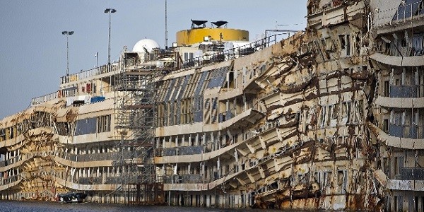 Concordia, demolizione completata: riciclato quasi il 90% del materiale