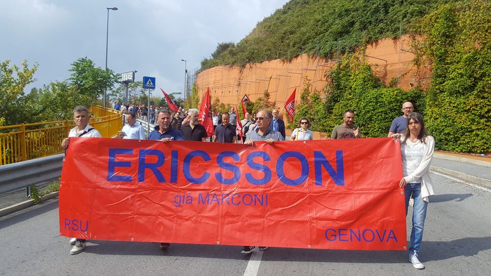 Ericsson, domani sciopero e presidio a Genova