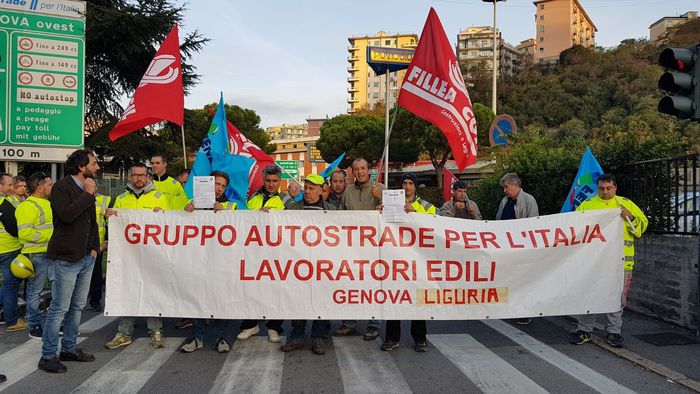 Autostrade, gare al massimo ribasso: lunedì sciopero e presidio a Genova