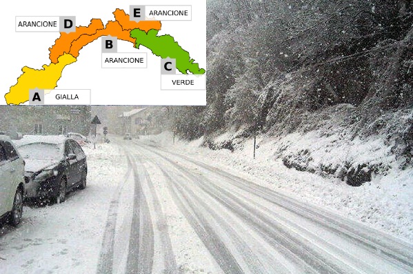 Neve e freddo, allerta arancione: la situazione su Genova e Liguria