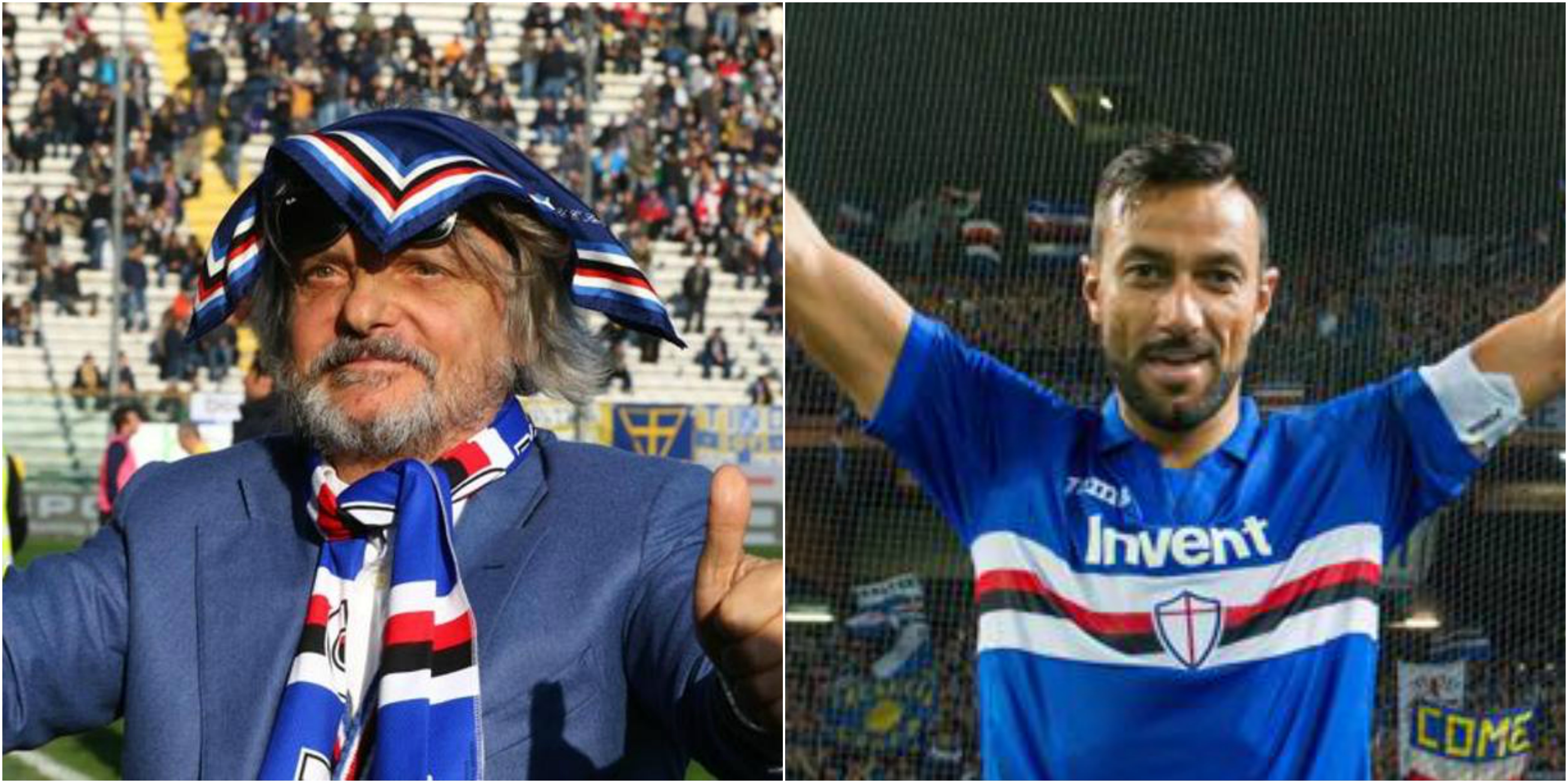 Sampdoria e Napoli, messaggi d'amore da Quagliarella e Ferrero