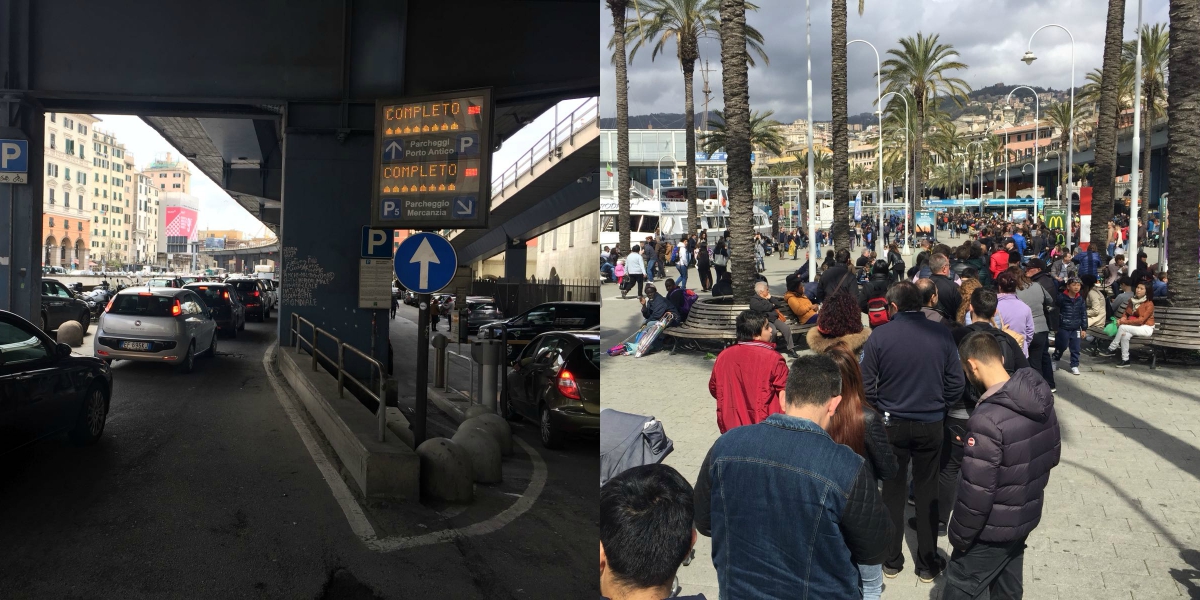 Genova, aumentano i turisti pasquali. Al Porto Antico ancora caos parcheggi