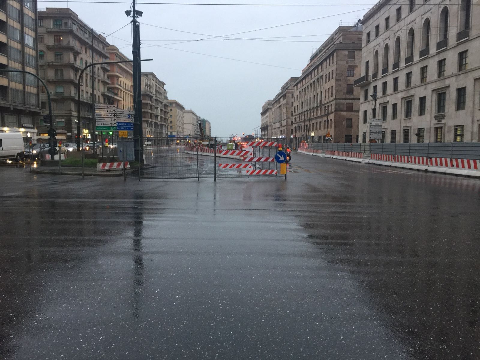 Cantiere del Bisagno, da stanotte cambia ancora la viabilità della Foce