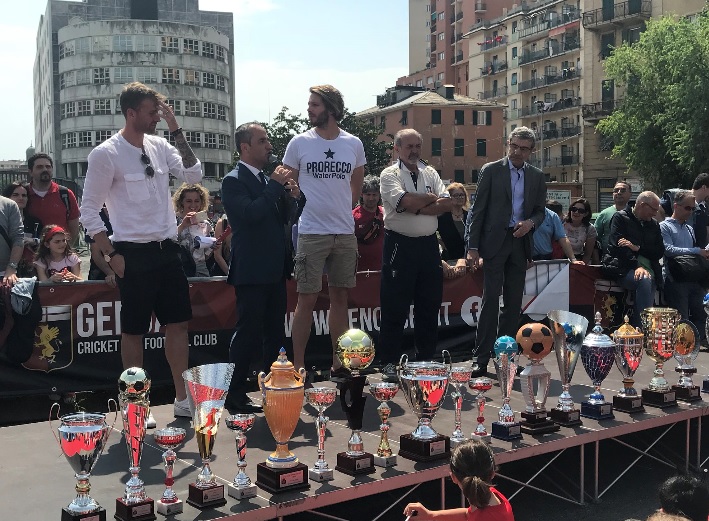 Genoa Values Cup, grande festa con le premiazioni insieme a Rigoni e Pedro Pereira 