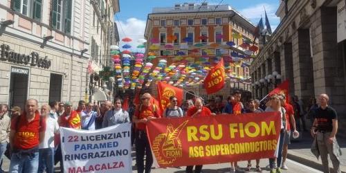 Prime lettere di licenziamento di Asg Superconductors: Fiom chiede incontro a Toti