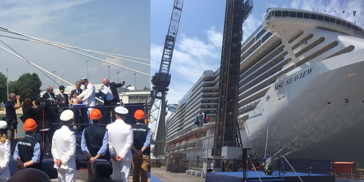 A Monfalcone la consegna della Msc Seaview, sabato a Genova il battesimo della nave  