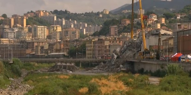 Ponte Morandi, entro metà prossima settimana smaltite tutte le macerie sul Polcevera 